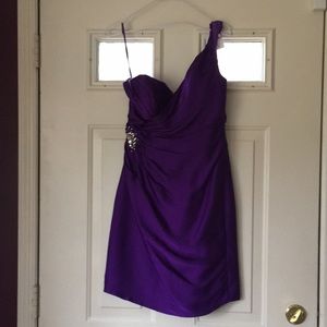 Short purple dress prom bridesmaid size 10